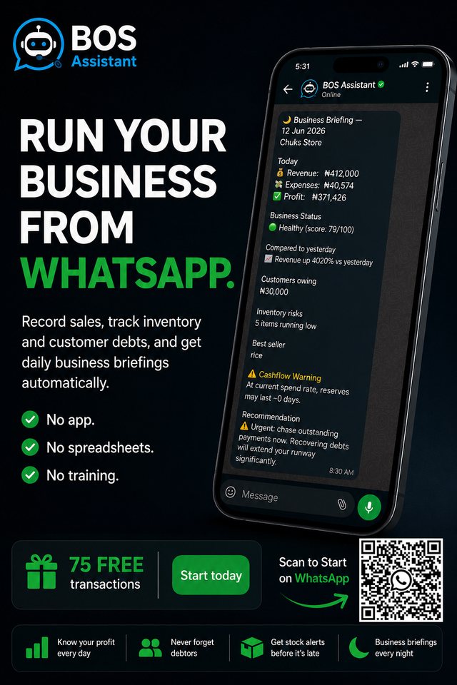 BOS Assistant WhatsApp status highlight