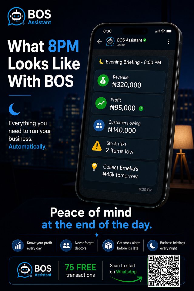 BOS Assistant WhatsApp status highlight